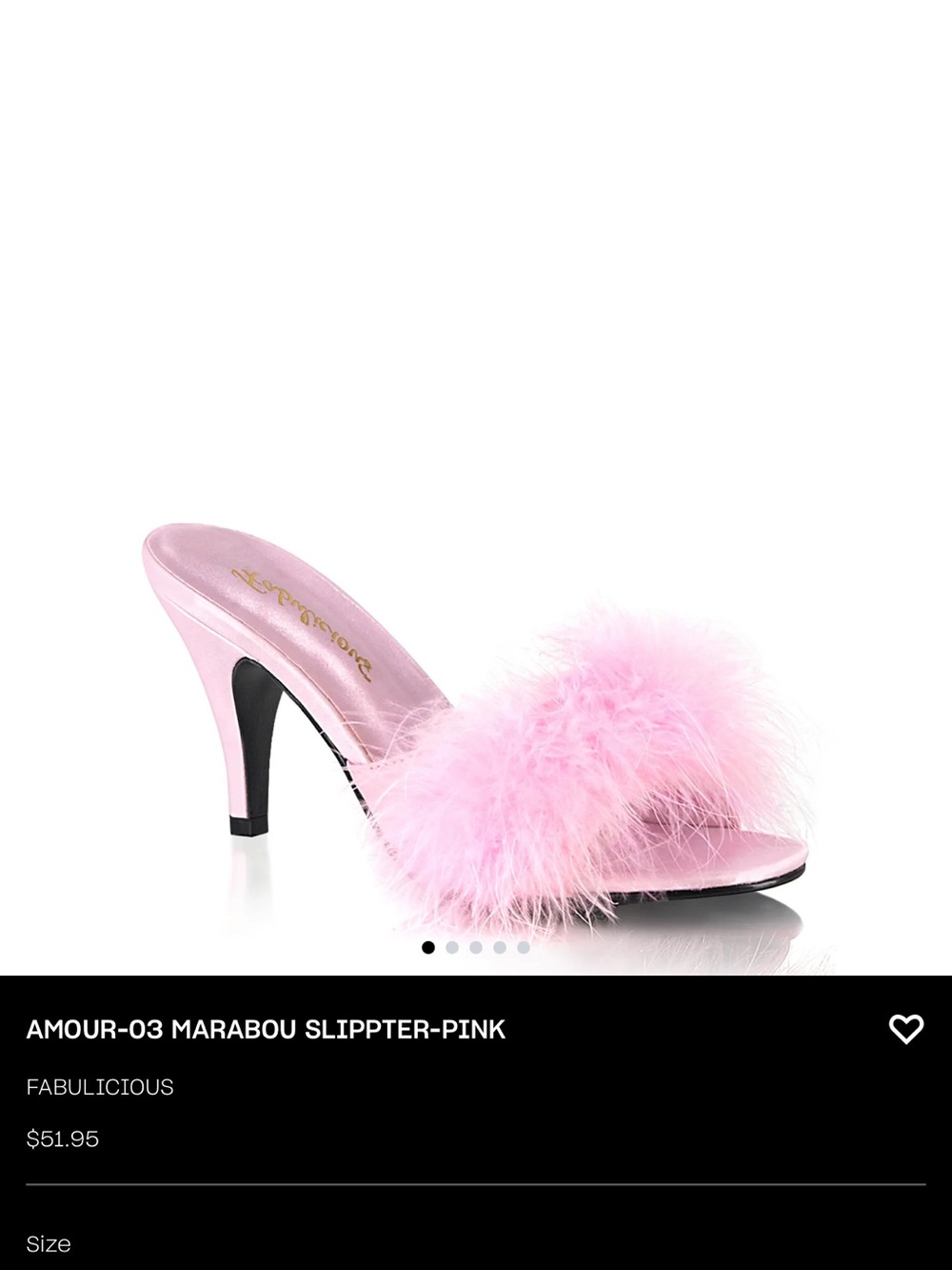 Amour-03 Marabou Pink Slide Heels
